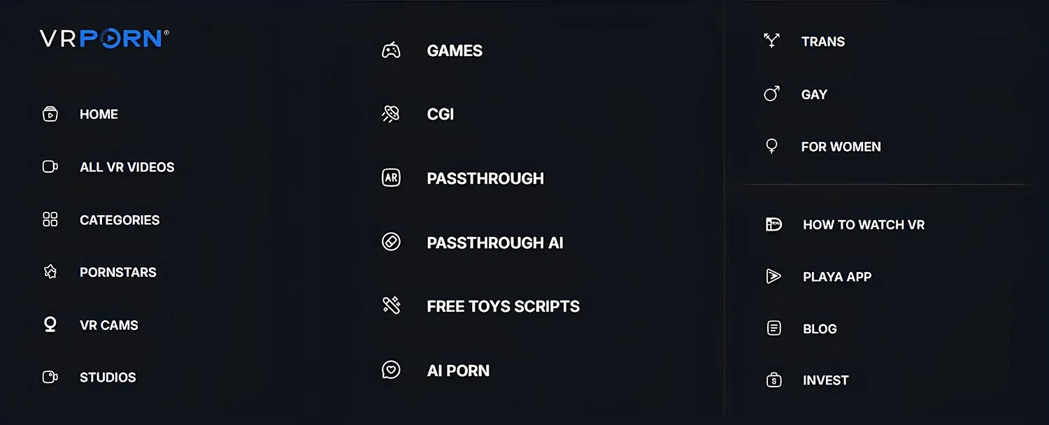 vrporncom side menu