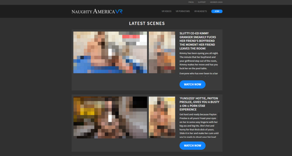 Naughty America VR for the best sites hub page