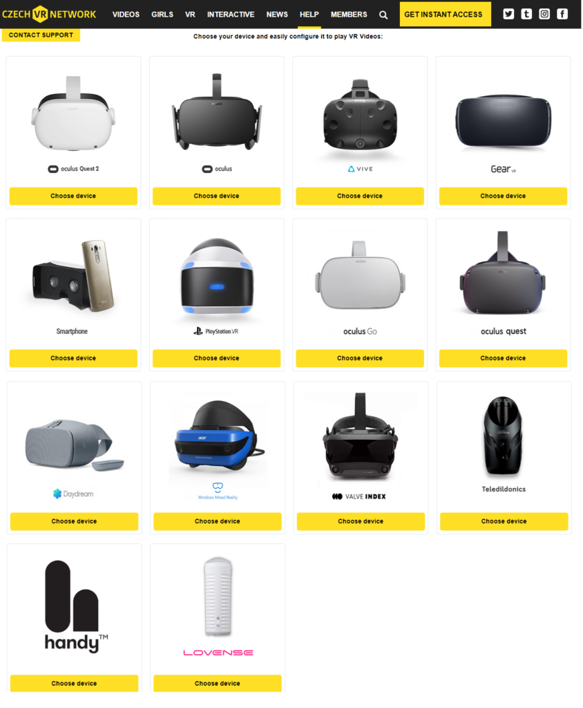 Czech VR headset compatibility